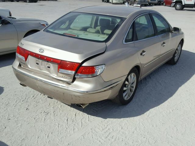 KMHFC46F56A106205 - 2006 HYUNDAI AZERA SE BEIGE photo 4