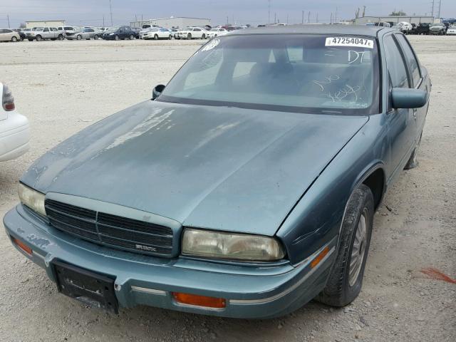 2G4WB55L1R1414566 - 1994 BUICK REGAL CUST TEAL photo 2