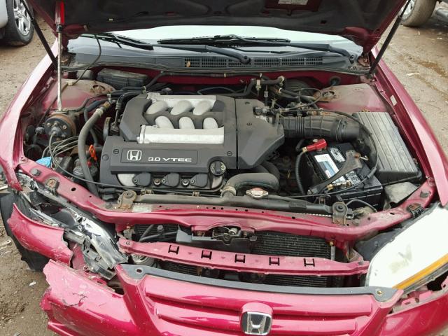 1HGCG16511A042904 - 2001 HONDA ACCORD EX RED photo 7