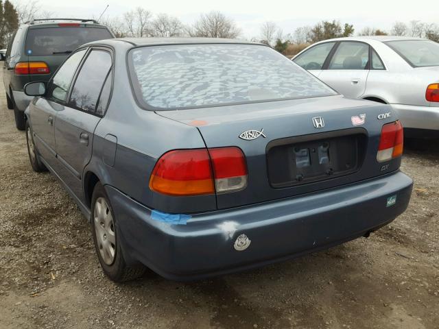 2HGEJ6620WH521885 - 1998 HONDA CIVIC DX BLUE photo 3