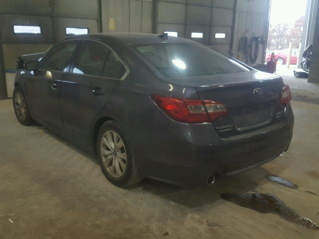 4S3BNAH68G3046449 - 2016 SUBARU LEGACY 2.5 GRAY photo 3