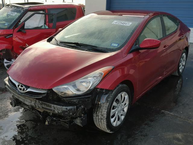 KMHDH4AE9CU449519 - 2012 HYUNDAI ELANTRA GL RED photo 2