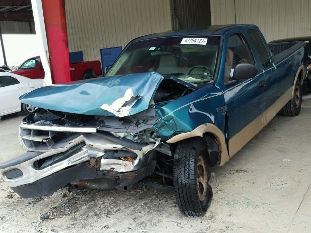 1FTZX18WXWNB92248 - 1998 FORD F150 GREEN photo 2