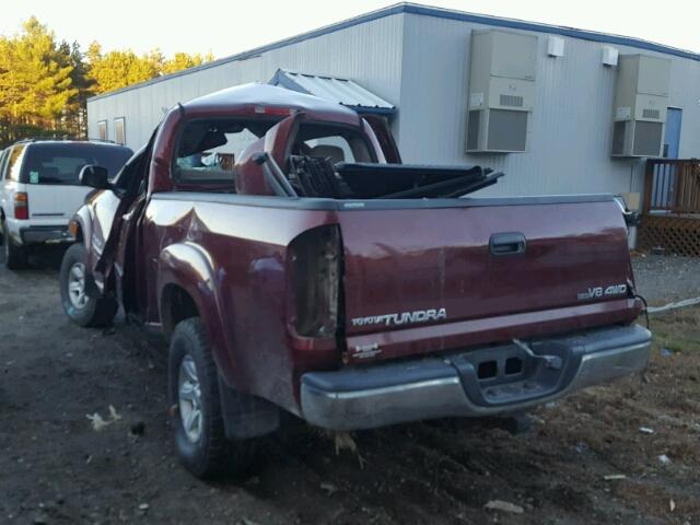 5TBDT44175S468629 - 2005 TOYOTA TUNDRA DOU MAROON photo 3