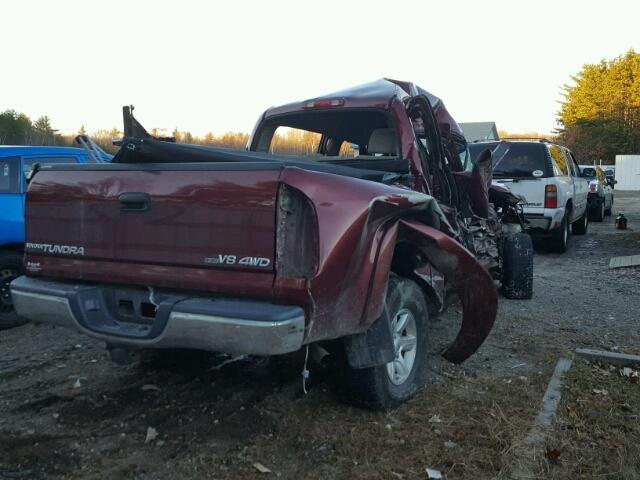 5TBDT44175S468629 - 2005 TOYOTA TUNDRA DOU MAROON photo 4