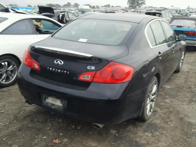 JNKBV61E97M727338 - 2007 INFINITI G35 BLACK photo 4