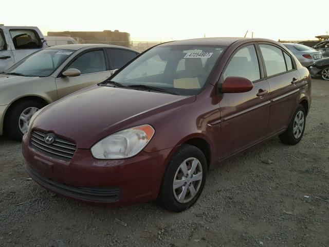 KMHCN46C09U301571 - 2009 HYUNDAI ACCENT GLS BURGUNDY photo 2