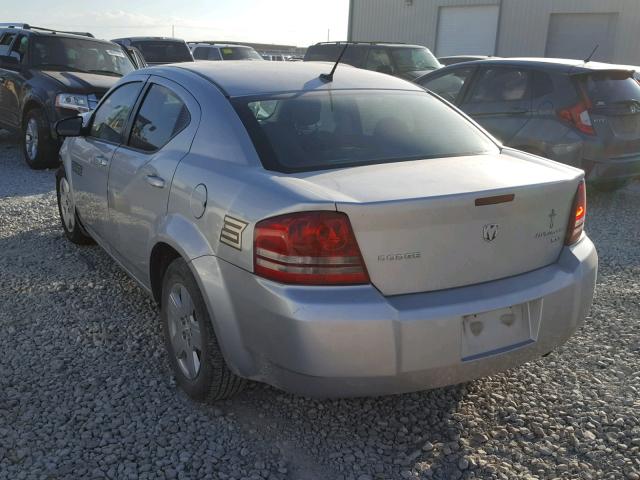 1B3CC4FB0AN220880 - 2010 DODGE AVENGER SX SILVER photo 3