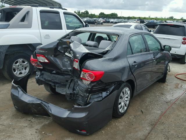 2T1BU4EE4DC971779 - 2013 TOYOTA COROLLA BA GRAY photo 4