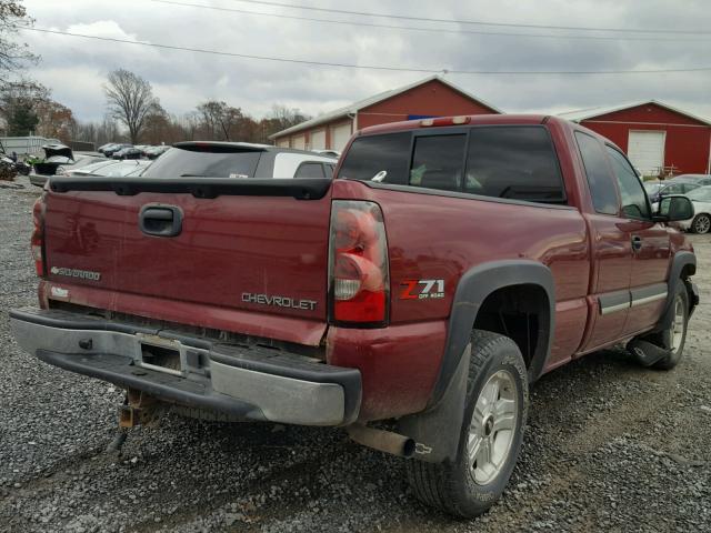 1GCEK19T54Z282429 - 2004 CHEVROLET SILVERADO MAROON photo 4