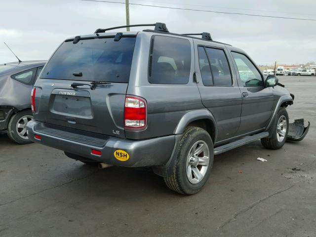 JN8DR09Y14W915995 - 2004 NISSAN PATHFINDER GRAY photo 4