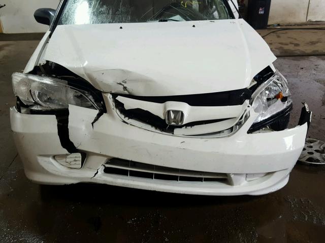 1HGES16395L020858 - 2005 HONDA CIVIC DX V WHITE photo 7