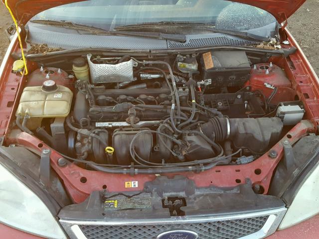 1FAFP34N15W119571 - 2005 FORD FOCUS ZX4 BURGUNDY photo 7