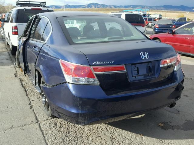 1HGCP2F36CA041402 - 2012 HONDA ACCORD LX BLUE photo 3