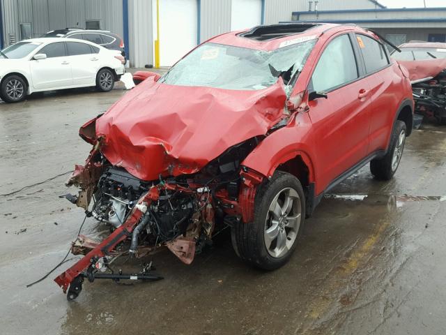 3CZRU5H56GM726603 - 2016 HONDA HR-V EX RED photo 2