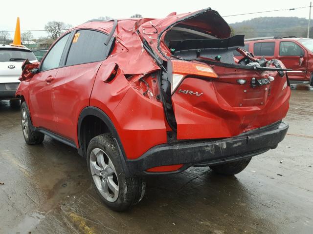 3CZRU5H56GM726603 - 2016 HONDA HR-V EX RED photo 3