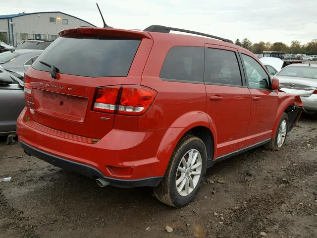 3C4PDDBG9FT693165 - 2015 DODGE JOURNEY SX RED photo 4