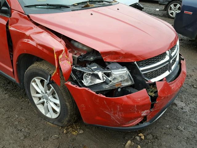 3C4PDDBG9FT693165 - 2015 DODGE JOURNEY SX RED photo 9