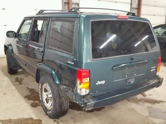 1J4FF48S31L562278 - 2001 JEEP CHEROKEE S GREEN photo 3