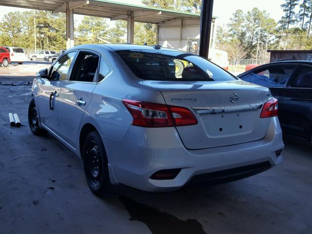 3N1AB7AP7HL710548 - 2017 NISSAN SENTRA S SILVER photo 3