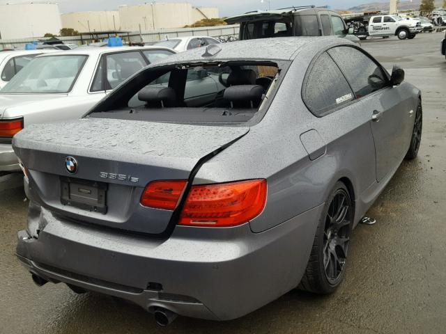 WBAKG1C51BE618755 - 2011 BMW 335 IS GRAY photo 4