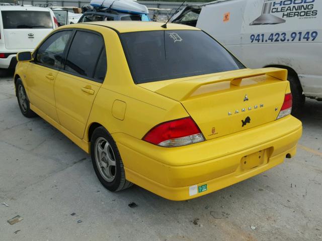 JA3AJ86E03U035782 - 2003 MITSUBISHI LANCER OZ YELLOW photo 3