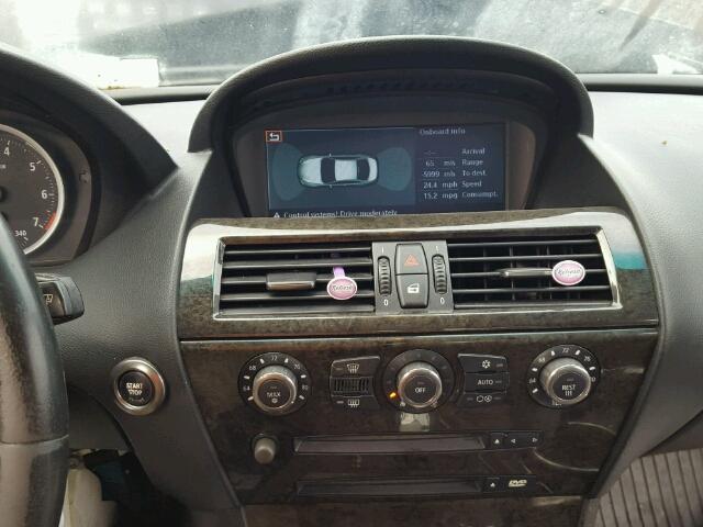 WBAEH13567CR52132 - 2007 BMW 650 I BLACK photo 9