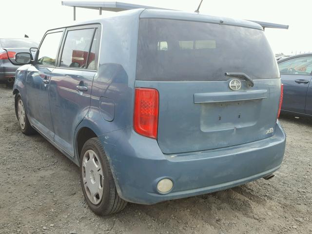JTLKE50E381022037 - 2008 TOYOTA SCION XB TEAL photo 3