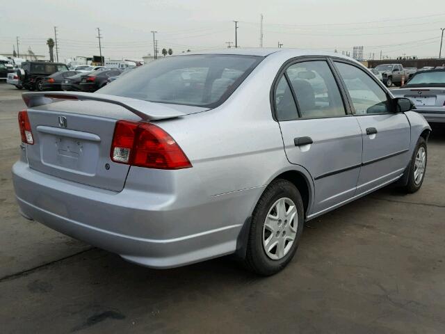 2HGES16304H546484 - 2004 HONDA CIVIC DX V SILVER photo 4