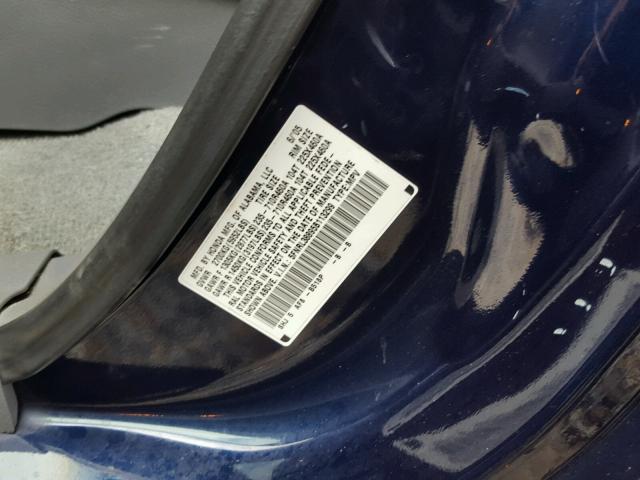 5FNRL38895B113299 - 2005 HONDA ODYSSEY TO BLUE photo 10