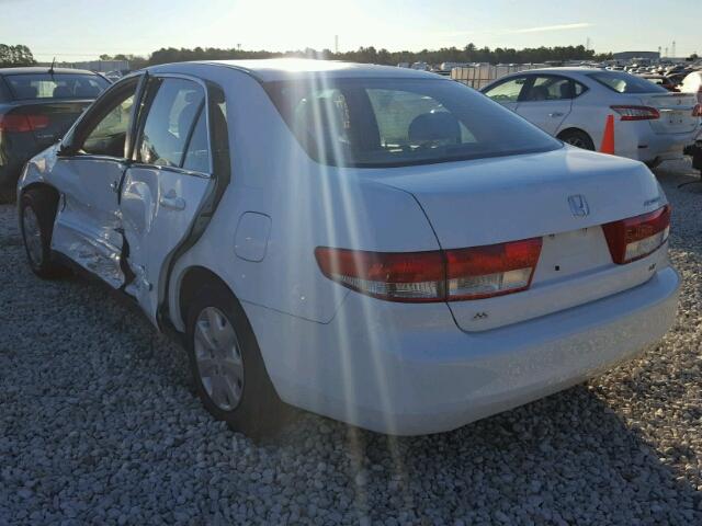 1HGCM56363A073471 - 2003 HONDA ACCORD LX WHITE photo 3