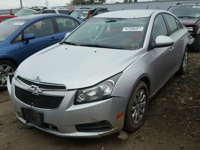 1G1PF5S93B7287620 - 2011 CHEVROLET CRUZE LT SILVER photo 2