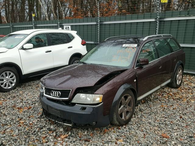 WA1YD64BX3N078082 - 2003 AUDI ALLROAD MAROON photo 2