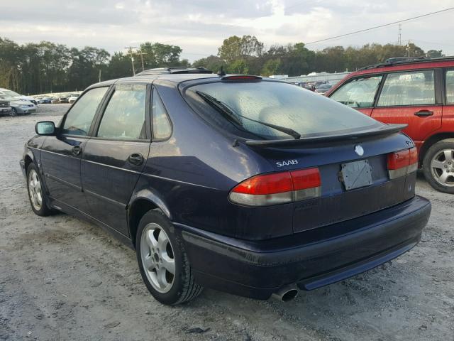 YS3DF58K712005441 - 2001 SAAB 9-3 SE BLUE photo 3