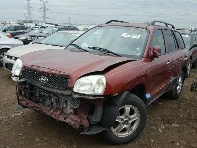 KM8SC13D32U198388 - 2002 HYUNDAI SANTA FE G MAROON photo 2