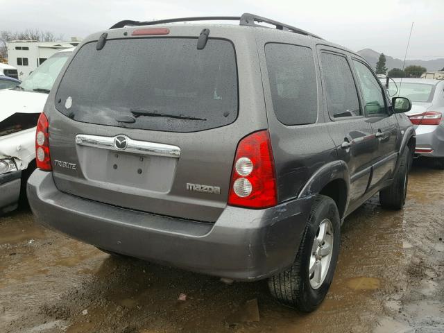 4F2YZ04195KM45828 - 2005 MAZDA TRIBUTE S GRAY photo 4