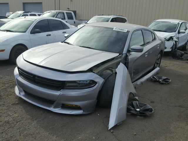 2C3CDXHG1FH870277 - 2015 DODGE CHARGER SX GRAY photo 2