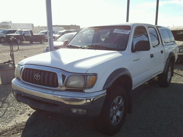 5TEGM92N62Z897909 - 2002 TOYOTA TACOMA DOU WHITE photo 2