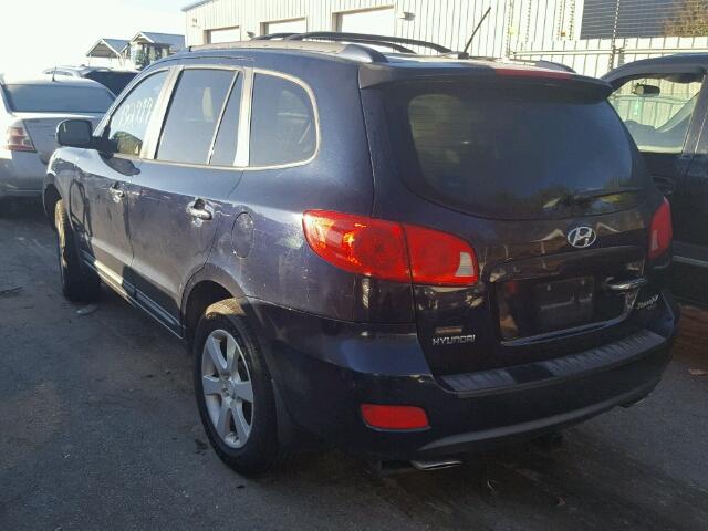 5NMSH13E59H291252 - 2009 HYUNDAI SANTA FE S BLUE photo 3