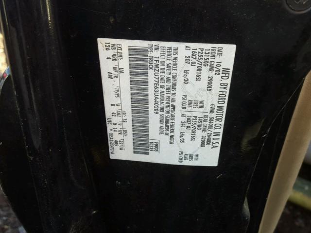 1FMZU77E63UA40209 - 2003 FORD EXPLORER S BLACK photo 10