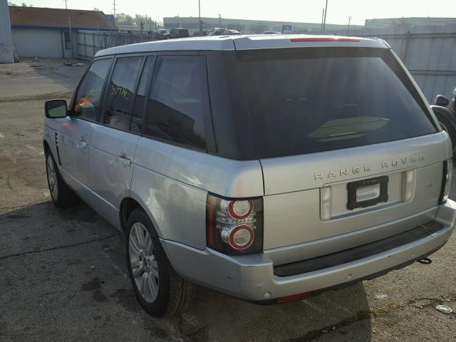 SALMF1D46CA380889 - 2012 LAND ROVER RANGE ROVE SILVER photo 3