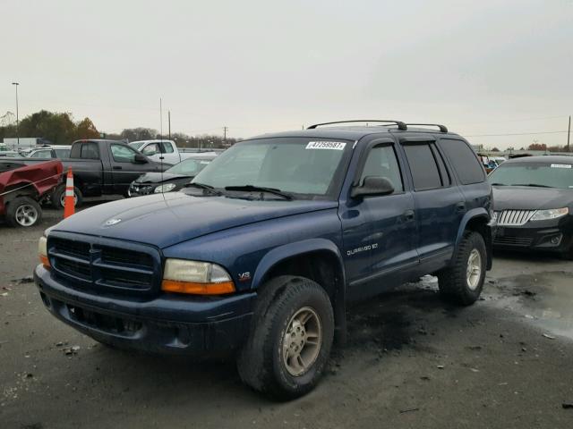 1B4HS28Y7XF706437 - 1999 DODGE DURANGO BLUE photo 2