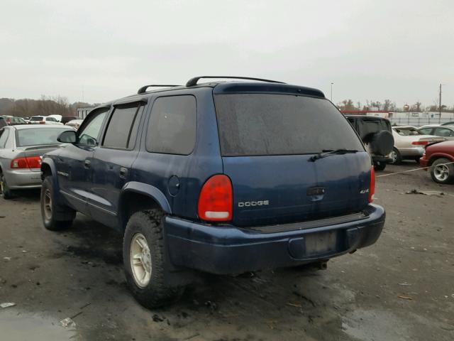 1B4HS28Y7XF706437 - 1999 DODGE DURANGO BLUE photo 3