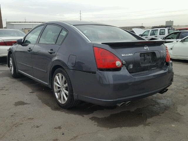 1N4BA41E38C806163 - 2008 NISSAN MAXIMA SE CHARCOAL photo 3