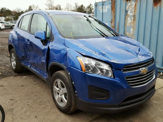 KL7CJNSB6GB607425 - 2016 CHEVROLET TRAX LS BLUE photo 1