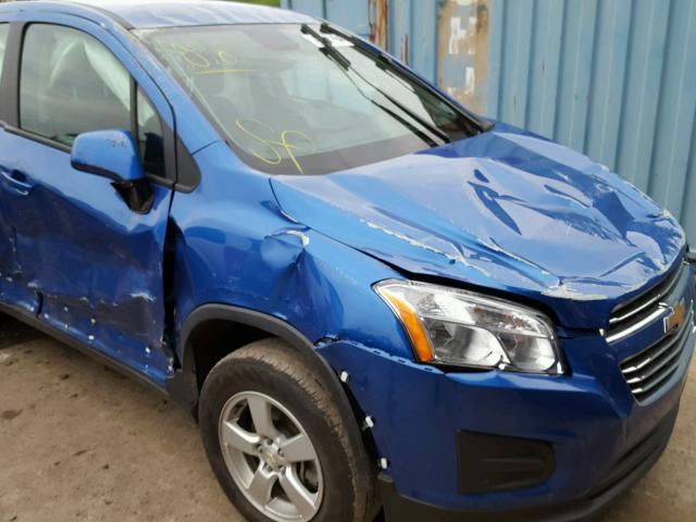 KL7CJNSB6GB607425 - 2016 CHEVROLET TRAX LS BLUE photo 9