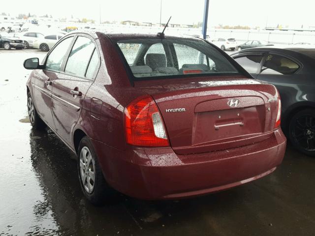 KMHCN4AC6BU599590 - 2011 HYUNDAI ACCENT GLS MAROON photo 3