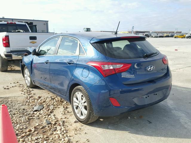 KMHD35LHXEU169817 - 2014 HYUNDAI ELANTRA GT BLUE photo 3