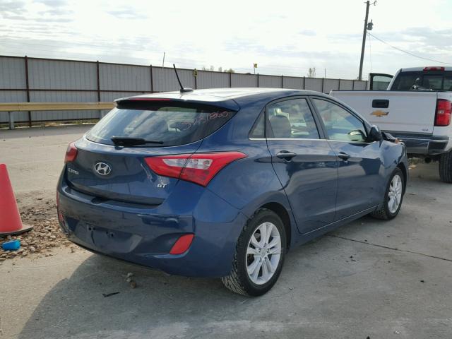 KMHD35LHXEU169817 - 2014 HYUNDAI ELANTRA GT BLUE photo 4