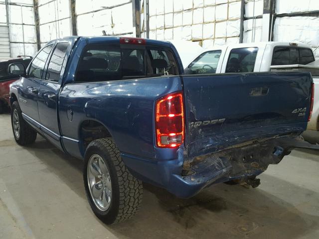 1D7HU18D04S779808 - 2004 DODGE RAM 1500 S BLUE photo 3